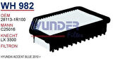 Wunder WH982 Hava Filtresi Accent Blue C25016 Fn0125 W MRMOEM-1084251