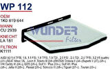 Wunder WP112 Polen Filtresi Golf V 03-Golf VI 08-Cu2939 Fn0088 MRMOEM-1084319