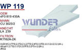 Wunder WP119 Polen Filtresi Audi A6 İkili MRMOEM-1084328
