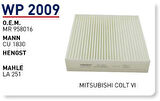 Wunder WP2009 Polen Filtresi Mitsubishi Colt VI MRMOEM-1084361