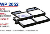 Wunder WP2052 Polen Filtresi Toyota Avensis 1.6-1.8-2.0-Carina E 1.6-1.8-2.0 Pıcnıc 2.0 Cu21001 2 MRMOEM-1084408