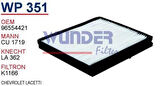 Wunder WP351 Polen Filtresi Chevrolet Lacetti MRMOEM-1084469