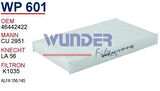 Wunder WP601 Polen Filtresi Alfa 156-145 Cu2951 MRMOEM-1084587