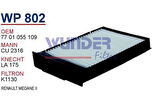 Wunder WP802 Polen Filtresi Megane II Cu2316 Fn0110 MRMOEM-1084660