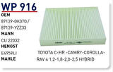 Wunder WP916 Polen Filtresi Toyota C-HR-Camry-Corolla-RAV4 1.2-1.8-2.0-2.5 Hybrid Cu22032 MRMOEM-1084770