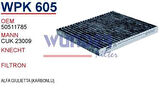 Wunder WPK605 Polen Filtresi Giulietta Karbonlu Cuk29003 MRMOEM-1085219