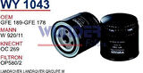 Wunder WY1043 Yağ Filtresi Rover Montego-Rover200-400-600-800 Fn1033 MRMOEM-1085423