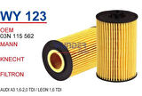 Wunder WY123 Yağ Filtresi Golf VII 12-A3 12-Hu7020Z Fn1150 MRMOEM-1085517