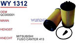 Wunder WY1312 Yağ Filtresi Mitsubishi Fuso Canter 413 Qc000001 MRMOEM-1085548