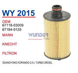 Wunder WY2015 Yağ Filtresi Korando Actyon Fn1060 MRMOEM-1085571