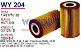 Wunder WY204 Yağ Filtresi BMW 3 E36 316I 318I 518I Eco MRMOEM-1085577