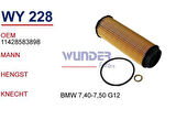 Wunder WY228 Yağ Filtresi BMW 7.40-7.50 G12 Fn2317 MRMOEM-1085606