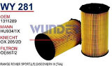 Wunder WY281 Yağ Filtresi 407 607 C5 C6 Range Rover 2.7 HDI MRMOEM-1085613