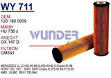 Wunder WY711 Yağ Filtresi Mercedes Sl Renault 129 SL 600 394Hp 92- MRMOEM-1085696