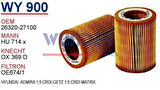 Wunder WY900 Yağ Filtresi Accent 1.5CRDI 02-06 Hu714X Fn0123 X MRMOEM-1085723