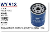Wunder WY913 Yağ Filtresi Nissan Micra III (K12) 1.2 12V 80Hp MRMOEM-1085736