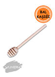 Wuvera 2’li Ahşap Bal Kaşığı Seti – 15 cm Organik ve Dekoratif Tasarım