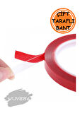 Wuvera Silikonlu Çift Taraflı Montaj Bandı 18mm x 2mt – Güçlü Yapışma ve Kolay Uygulama