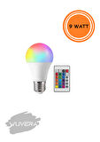 Wuvera RGB Kumandalı LED Ampul – Çok Renkli, Kısılabilir ve Enerji Tasarruflu!