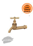 Wuvera 1/2” Sarı Terkos Musluğu – %100 Pirinç Gövde, Yüksek Basınç Dayanımı & Paslanmaz Tasarım