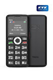 Welio WKey T100 Kamerasız Asker/Yaşlı Tuşlu Cep Telefonu Siyah/Kırmızı