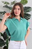 POLO YAKA TRİKO BLUZ