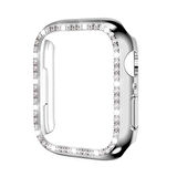 Apple Watch 7 45mm Saat Ekran Kasa Koruyucu Taşlı Lüxry ZRGard-05