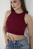 Wearflawless Kadın 3 lü Adet Fitilli PAMUKLU Örme Kaşkorse Crop Bluz ATlet
