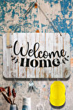 Welcome Home  Anahtarlık Askılığı, Ahşap Metal Duvar Askılığı, Dekoratif Anahtar Asacağı, Ev Dekoru