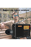 SIHUADON R-108 radyo FM Stereo dijital taşınabilir radyo AM SW hava radyo alıcısı Alarm fonksiyonu ekran saati sıcaklık hoparlö
