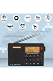 SIHUADON R-108 radyo FM Stereo dijital taşınabilir radyo AM SW hava radyo alıcısı Alarm fonksiyonu ekran saati sıcaklık hoparlö