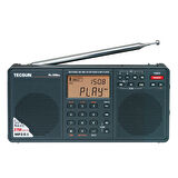 Tecsun PL-398MP Dijital Radyo Taşınabilir Kısa Dalga Alıcısı FM Stereo SW MW LW DSP World Band Çalar Saat Radyo & MP3 Çalar Saat & Şebeke ve Pille Çalışır ve Çift Hoparlör, Siyah