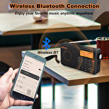 XHDATA D-109 radyo FM AM SW Full tam bant taşınabilir radyolar Bluetooth uyumlu dijital radyo alıcısı destek TF kart MP3 çalar