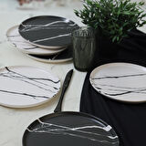 Keramika Mermer Pasta Tabağı 22 Cm 6 Adet 17950-51