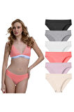 Likralı 6'lı Kutu Premium Slip Külot Laura G-006 B