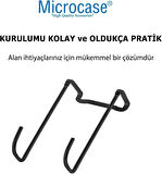 Microcase Paslanmaz Çelik Metal Banyo Duşakabin Mutfak vb Alanlar için Askılık L Model - AL4839  2 Adet