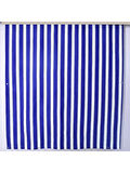 CEYLAN Home Balkon Perdesi Kuş Gözü Ölçü Seçenekli Mavi Beyaz Çizgili