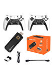 X8 Pro 3D HD Game Stick Pro Retro TV Atari 30000 Oyunlu Gri Joystickli Oyun Konsolu