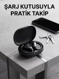 Kulak Kancalı Kablosuz Bluetooth Kulaklık Dijital Göstergeli Şarj Kutulu