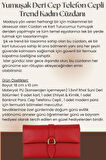 Soft Suni Deri Cep Telefon Cepli Trend Kadın Cüzdanı