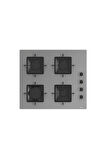 Elegance Plus Gri Cam 3'lü Ankastre Set ( Xe61cpr-ss208-d079 )