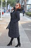 Barbora Günlük Kışlık Tam Boy Şişme Kadın Mont tr180siyah