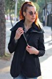 Barbora Günlük Kışlık Kaşmir Yaka Kadın Kaban bt821siyyah