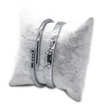 Gümüş Renk Çivi Ve Taşlı Cartier Bileklik Set 945