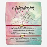 Altın Renk Kırmızı İp Kalp Arkadaş  Bilekliği - 1139