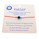 Altın Renk İp Karışık Göz Nazar İp Bileklik - 1808