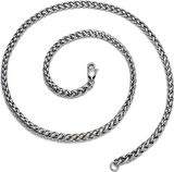 Gümüş Renk Chavin Angelus Lufigo Unisex Erkek Çelik Zincir Kolye 55 Cm Çelik Kolye  - 2673