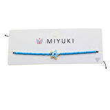 Altın Renk Turkuaz Yıldız Mineli Model Miyuki Bileklik - 2951