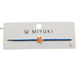 Altın Renk Yıldız Turuncu Mineli Model Miyuki Bileklik - 2952