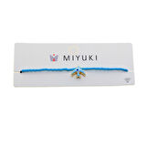 Altın Renk Turkuaz Mineli Kuş Model Miyuki Bileklik - 2955